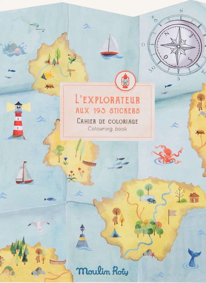 Cuaderno de pegatinas El Explorador, 20 páginas – Moulin Roty