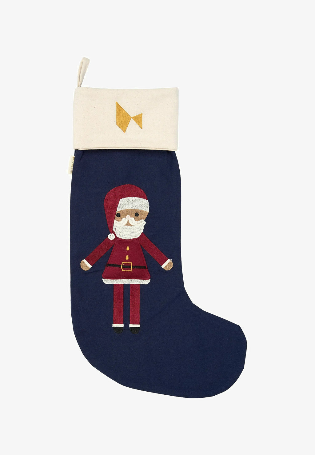 Calcetín de Navidad Papá Noel Azul – Fabelab