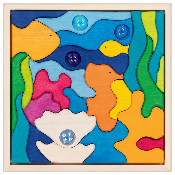 Puzzle paisaje Luces del mar con piedras de vidrio – Goki Evolution