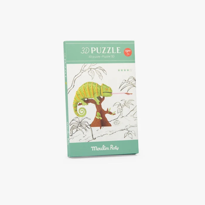Puzzle 3D Camaleón – Tout autour du monde – Moulin Roty