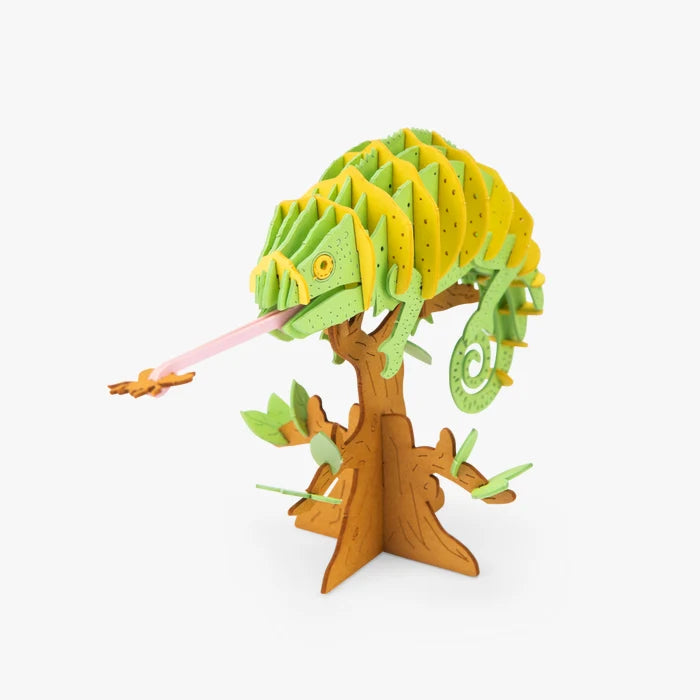 Puzzle 3D Camaleón – Tout autour du monde – Moulin Roty
