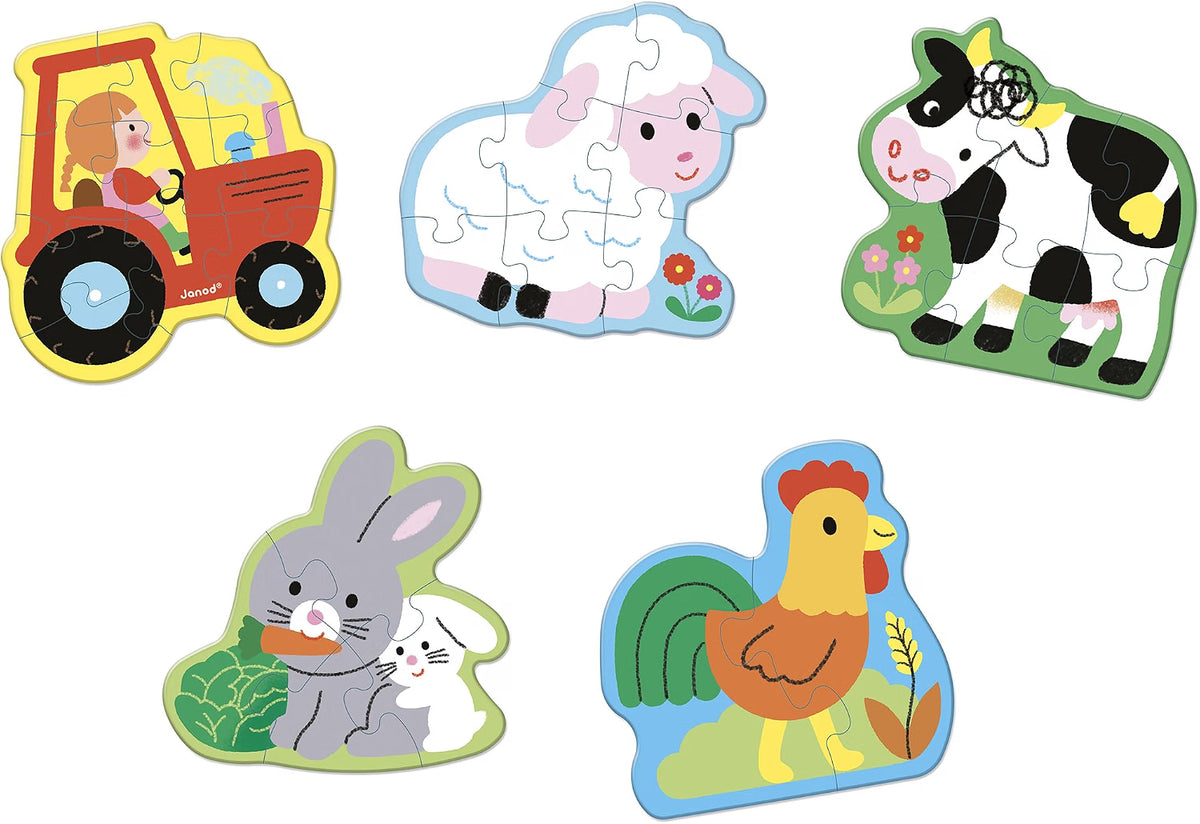 5 puzzles evolutivos Granja – Janod