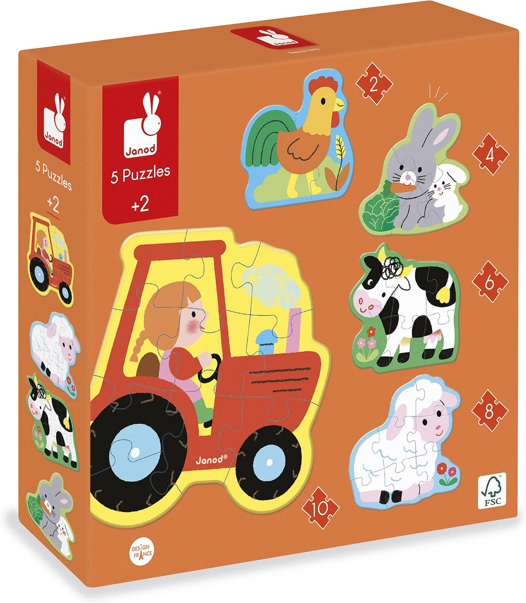 5 puzzles evolutivos Granja – Janod