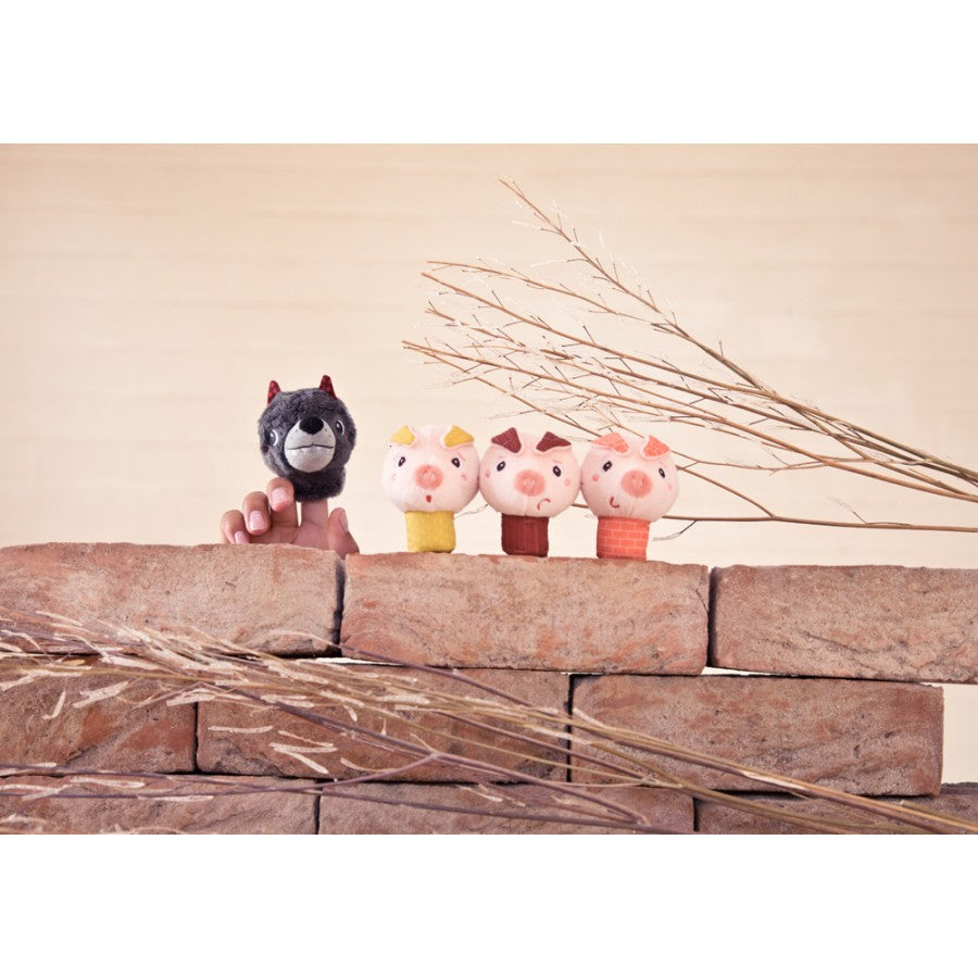 El lobo y los cerditos – marionetas de dedo – Lilliputiens