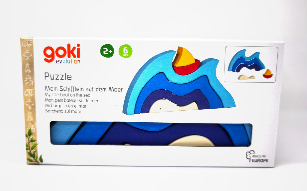 Puzzle de madera Mi barquito en el mar – Goki Evolution