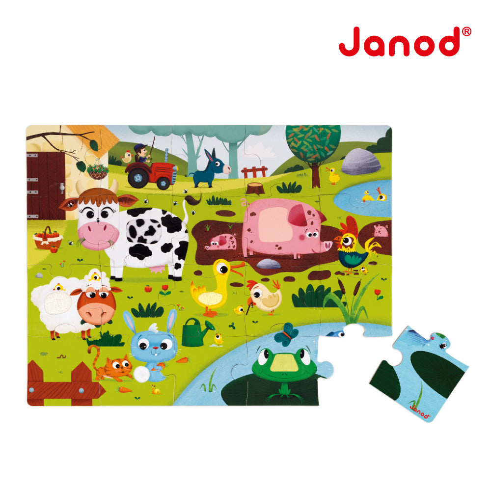Puzzle táctil de la granja – Janod