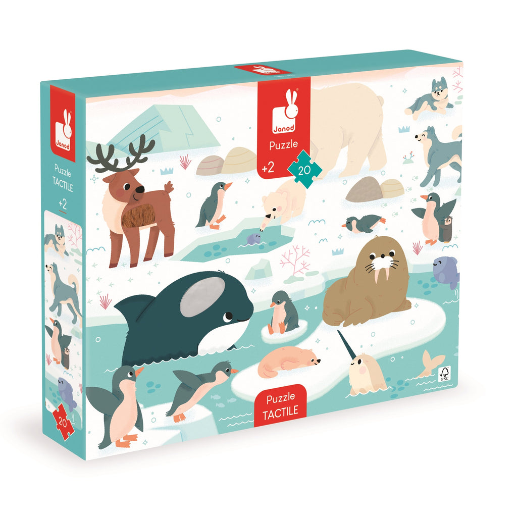 Puzzle táctil de los polos polares – Janod