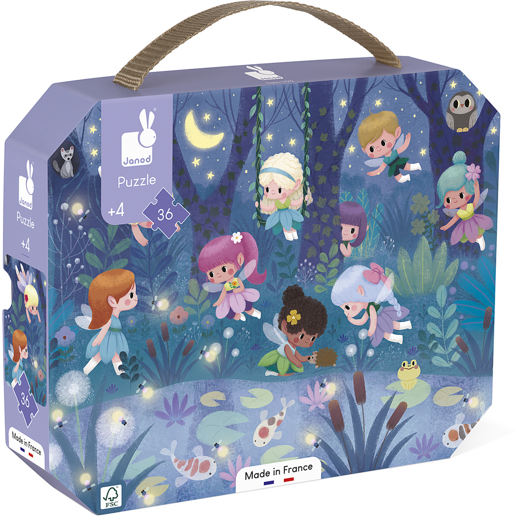 Puzzle Hadas y Nenúfares – 36 piezas – Janod