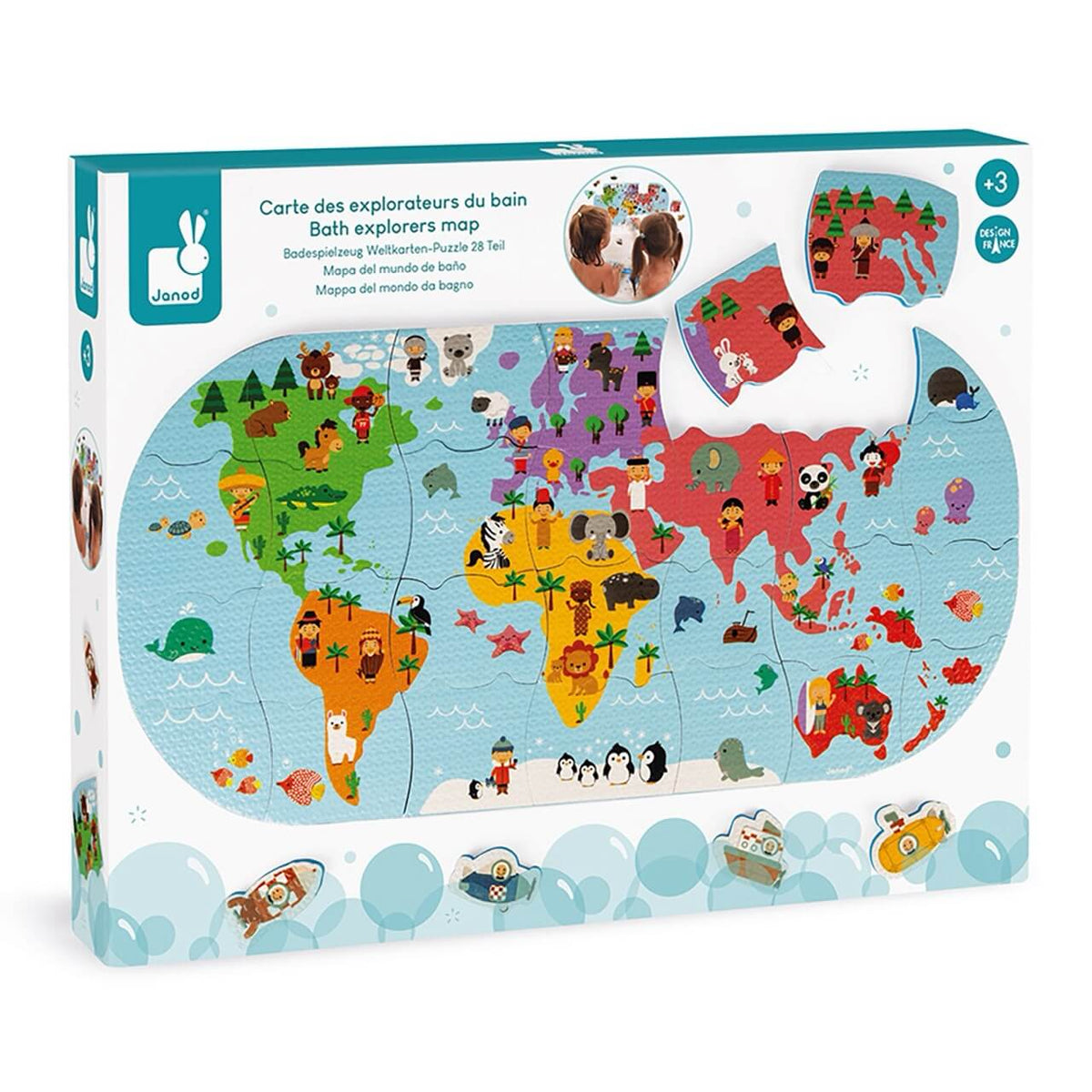 Mapa del mundo de baño – Janod