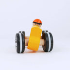 Coche retro de madera con ruedas – BAJO