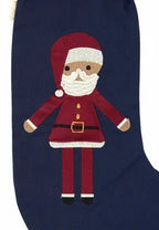 Calcetín de Navidad Papá Noel Azul – Fabelab