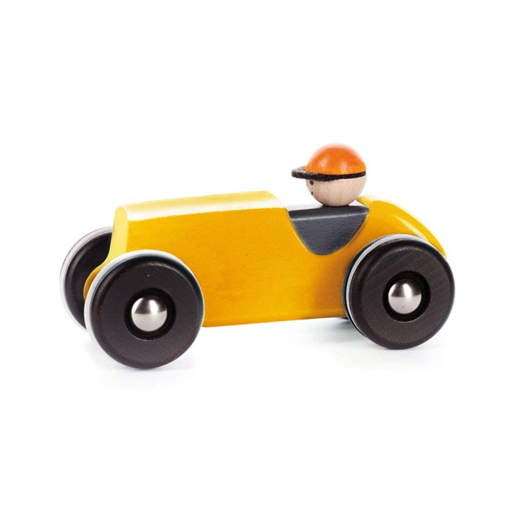 Coche retro de madera con ruedas – BAJO