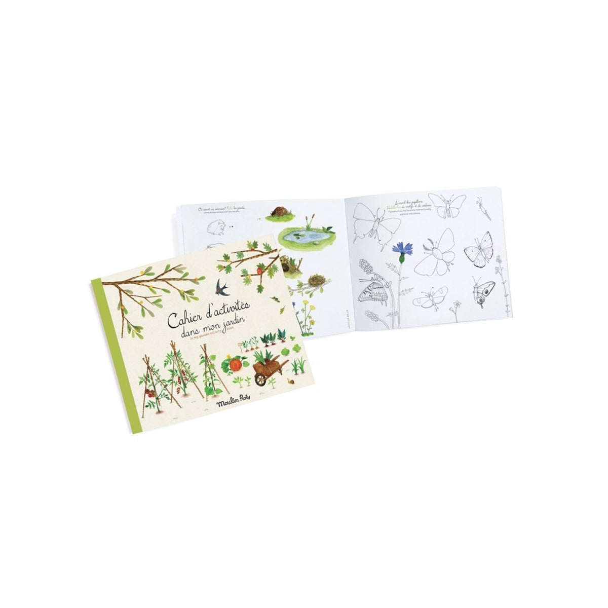 Cuaderno de actividades En mi jardín, 36 páginas – Moulin Roty