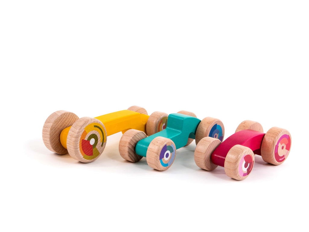 Set de 3 coches de madera 3ple Car – BAJO