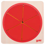 Puzzle de fracciones Círculo Goki 57737 – detalle