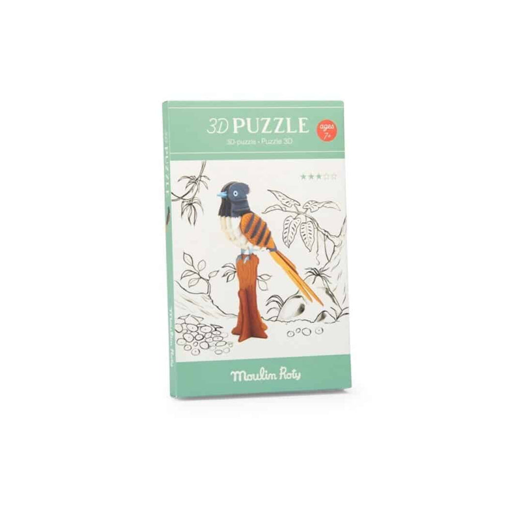 Puzzle 3D Papamoscas del paraíso – Tout autour du monde – Moulin Roty