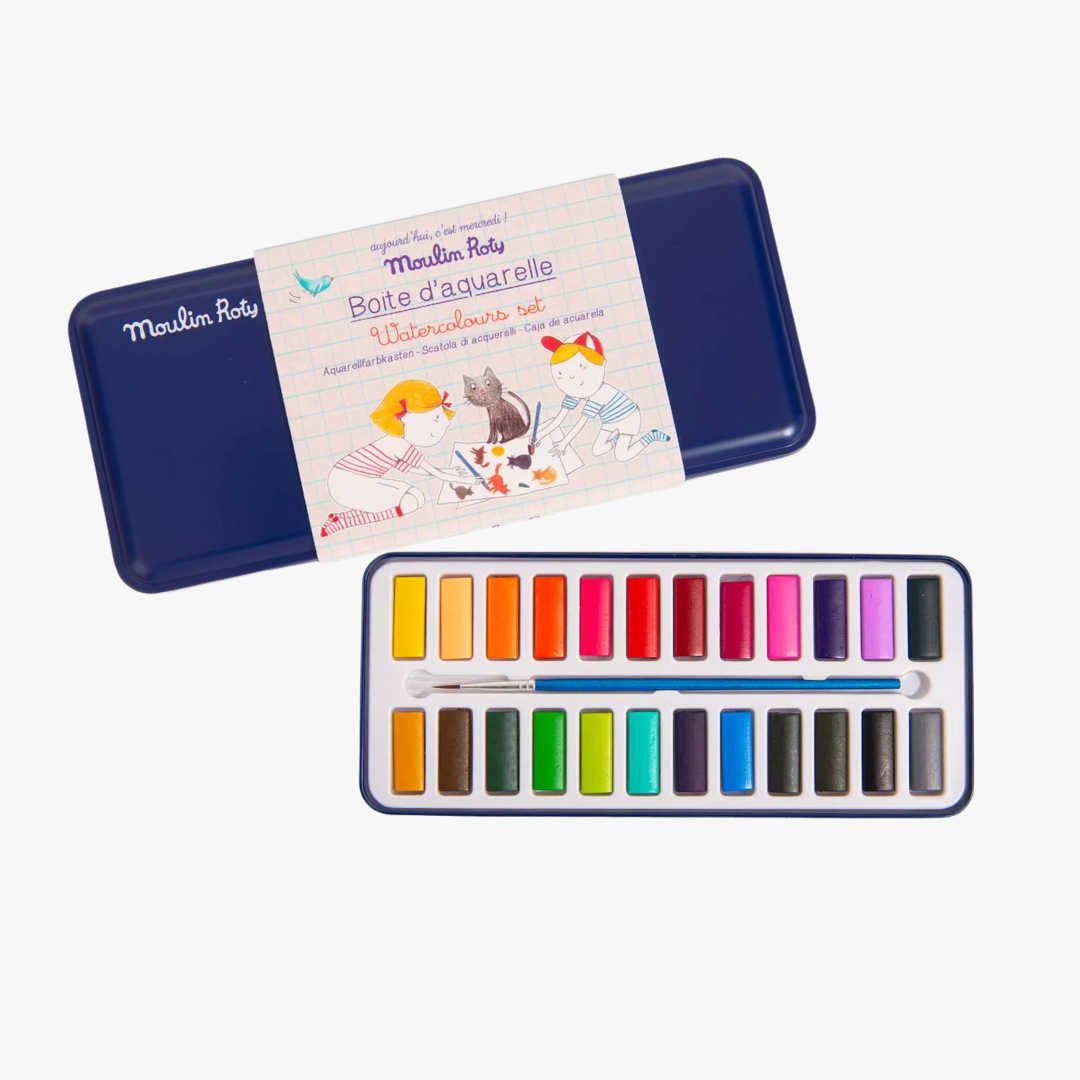 Caja de acuarelas Moulin Roty 713136 – caja y 24 colores